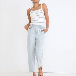 Madewell Womens Pull-On Balloon Jeans Brittany Wash High Rise Tapered Medium